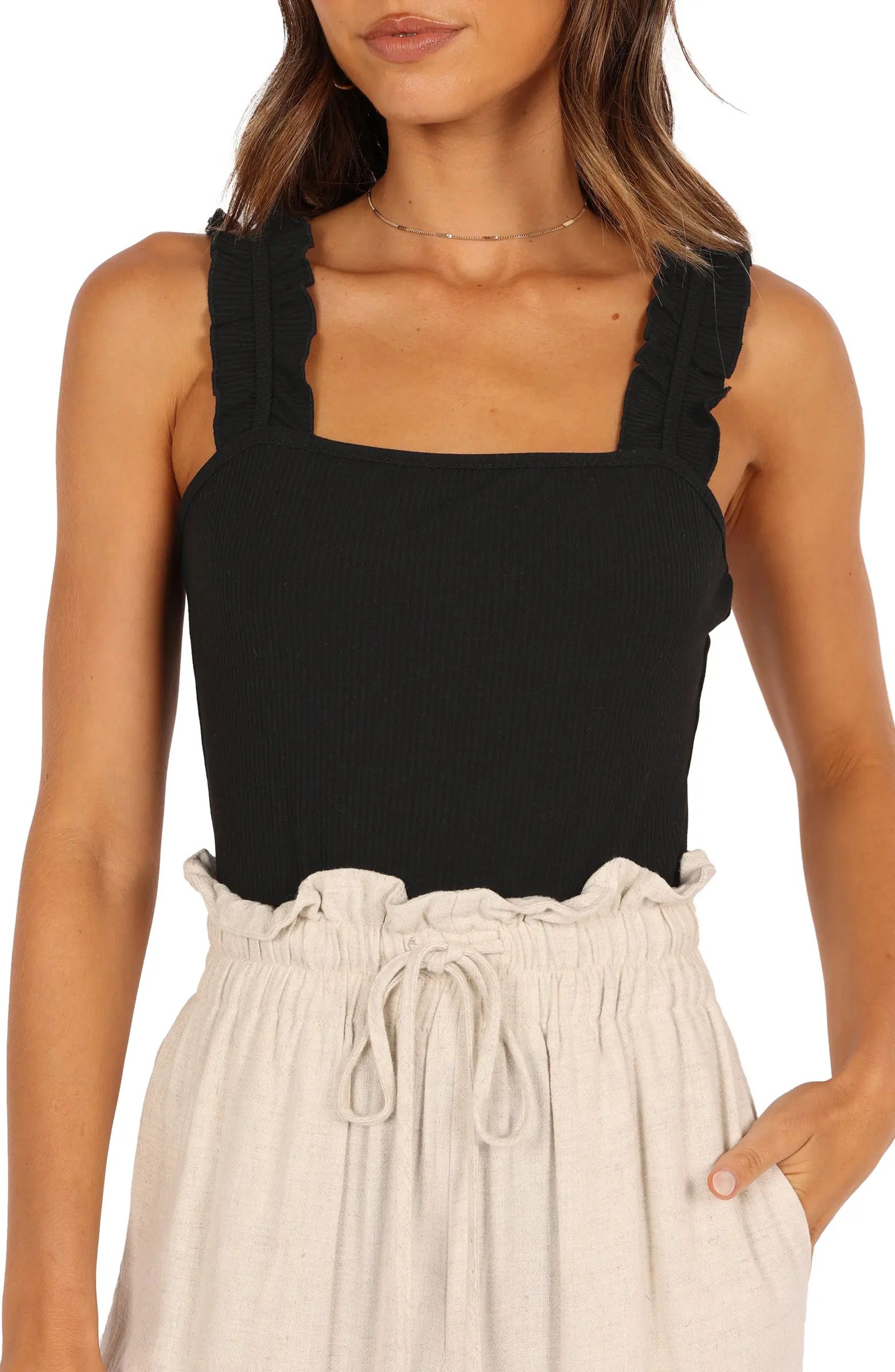 Heidi Ruffle Strap Tank Bodysuit | Nordstrom