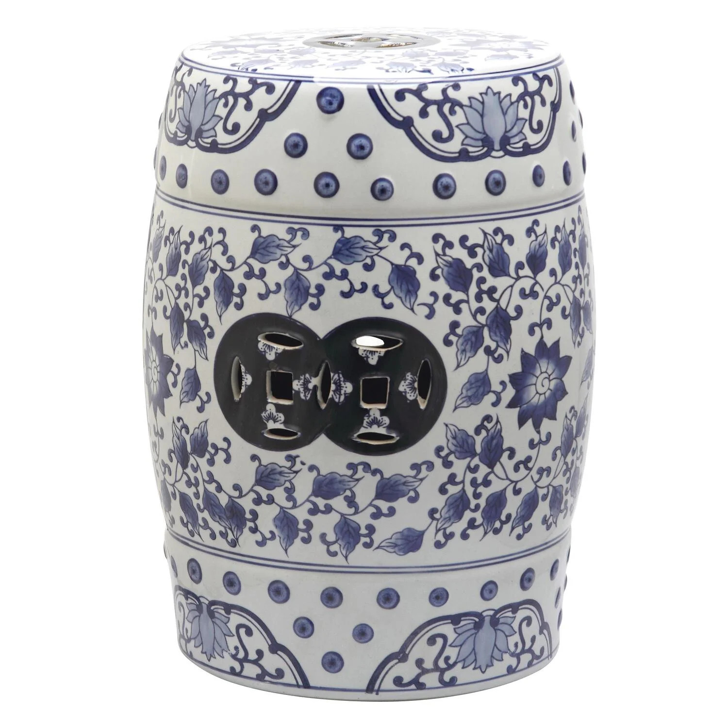 Safavieh Tao Garden Stool-Color:Blue/White Painting | Walmart (US)