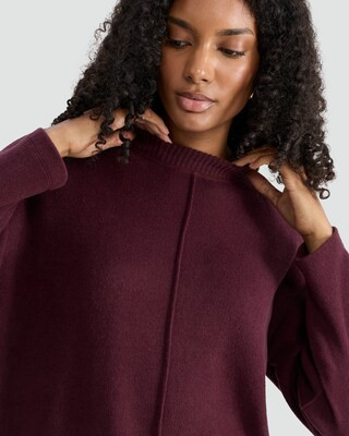 F&F Seam Detail Long Sleeved Jumper in Burgundy | Tesco F&F
