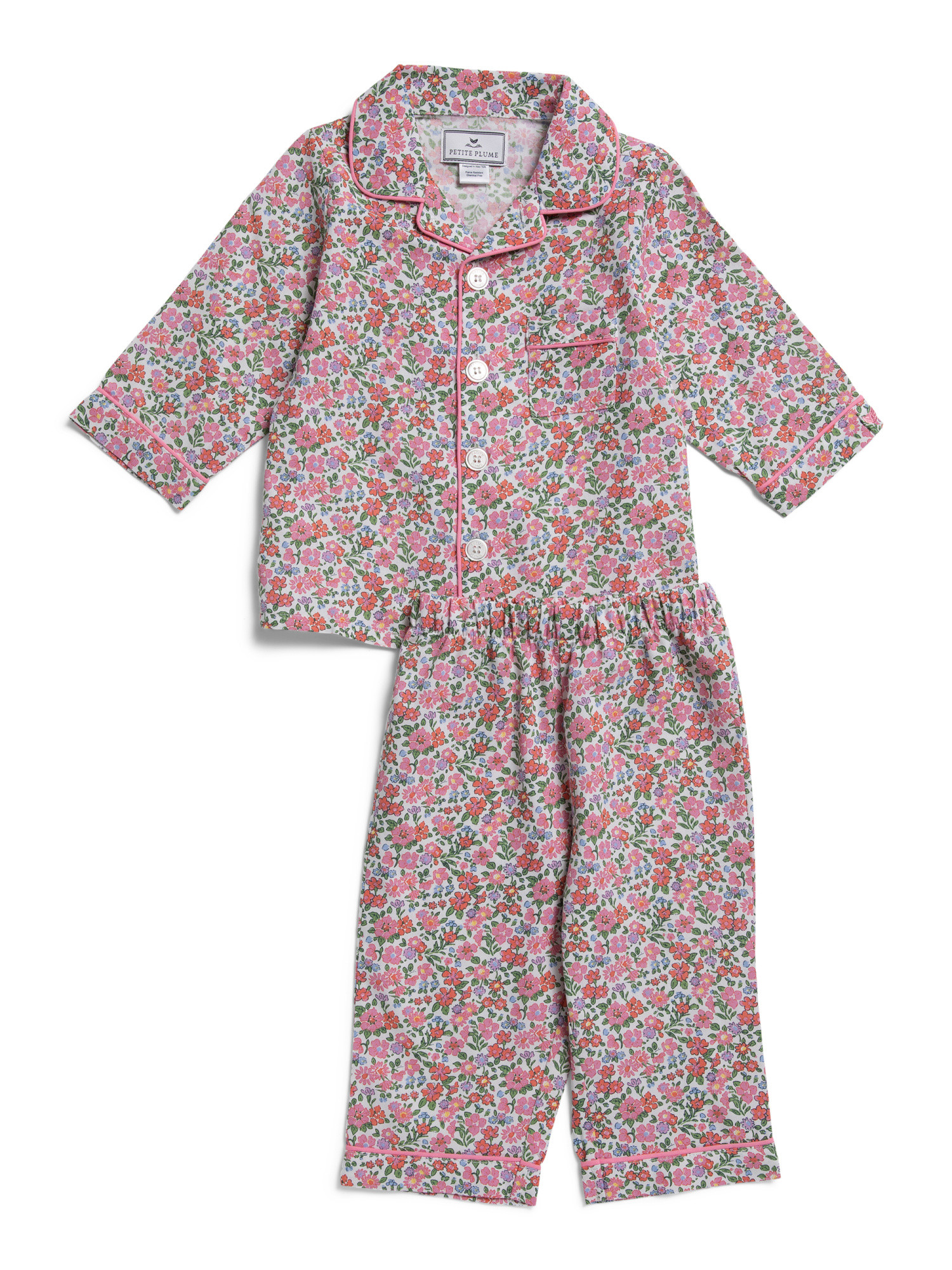 Girls 2pc Fleurs De Rose Pajama Set | TJ Maxx