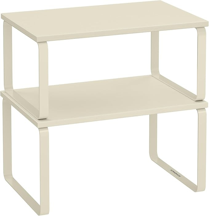 SONGMICS Cabinet Organizer Shelf, Set of 2 Kitchen Counter Shelves, Kitchen Storage, Spice Rack, ... | Amazon (US)