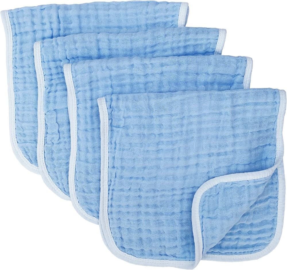 Synrroe Muslin Burp Cloths Large 20 by 10 Inches 100% Cotton 6 Layers Extra Absorbent and Soft 4 ... | Amazon (US)