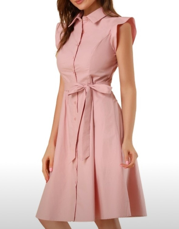 Women’s Ruffled Sleeve Button down tie Dress in Pink or Red #falloutfit #womensdress 

#LTKFindsUnder50 #LTKFallSale #LTKStyleTip