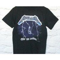 Vintage Metallica T shirt, genuine 1994 size medium rock band tee, Ride The Lightning, black, purple, white, silver, blue with short sleeves | Etsy (UK)
