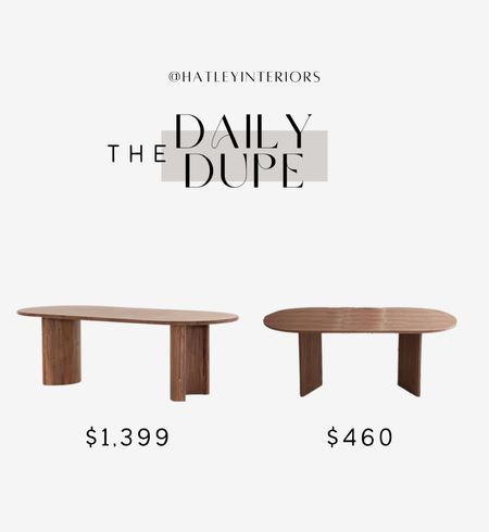 today’s daily dupe! 

designer dupe, pants dining table dupe, crate & barrel dupe, dining table dupe, oval dining table, round dining table, dark wood dining table, dining room inspo, home decor , amazon finds 

#LTKhome