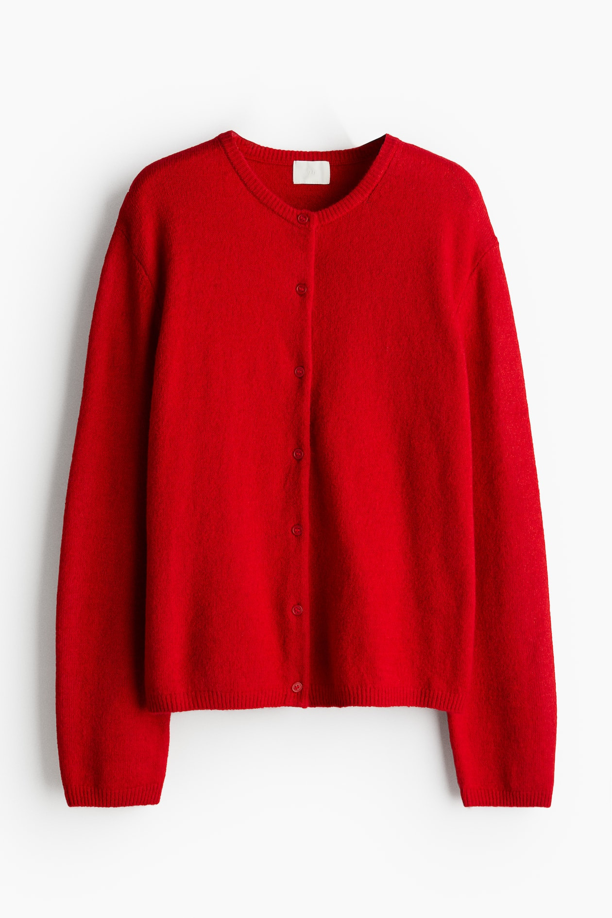 Cardigan in lockerer Passform - Rundausschnitt - Langarm - Rot - Ladies | H&M AT | H&M (DE, AT, CH, NL, FI)