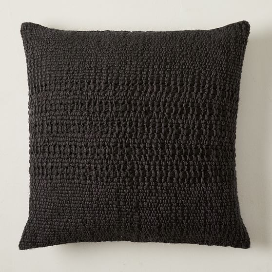 Cozy Weave Pillow Cover, 24"x24", Slate | West Elm (US)