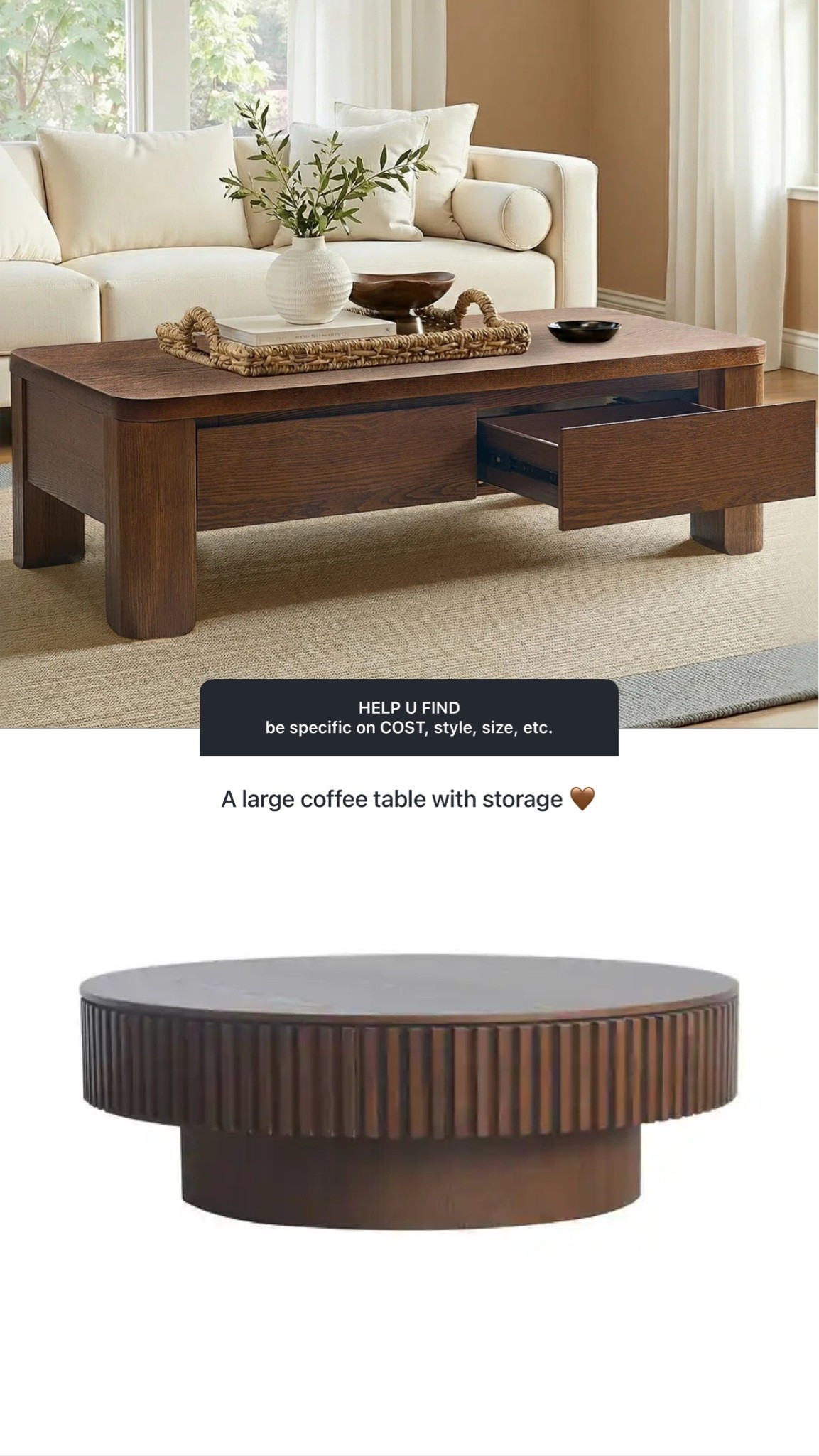 Dark brown coffee table with storage

#LTKdayinmylife #LTKHome #LTKSaleAlert