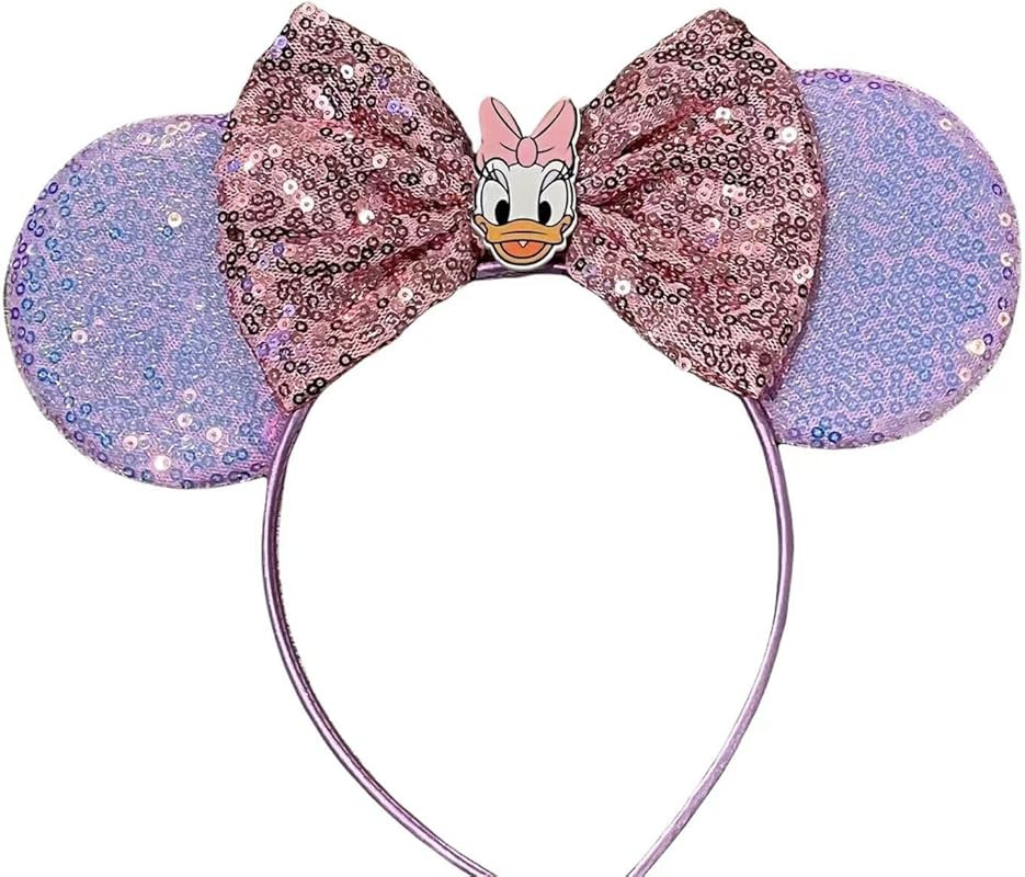 CL GIFT Princess Minnie Ears,Pick your color, Flower Minnie Ears, Floral minnie ears, Purple Spar... | Amazon (US)