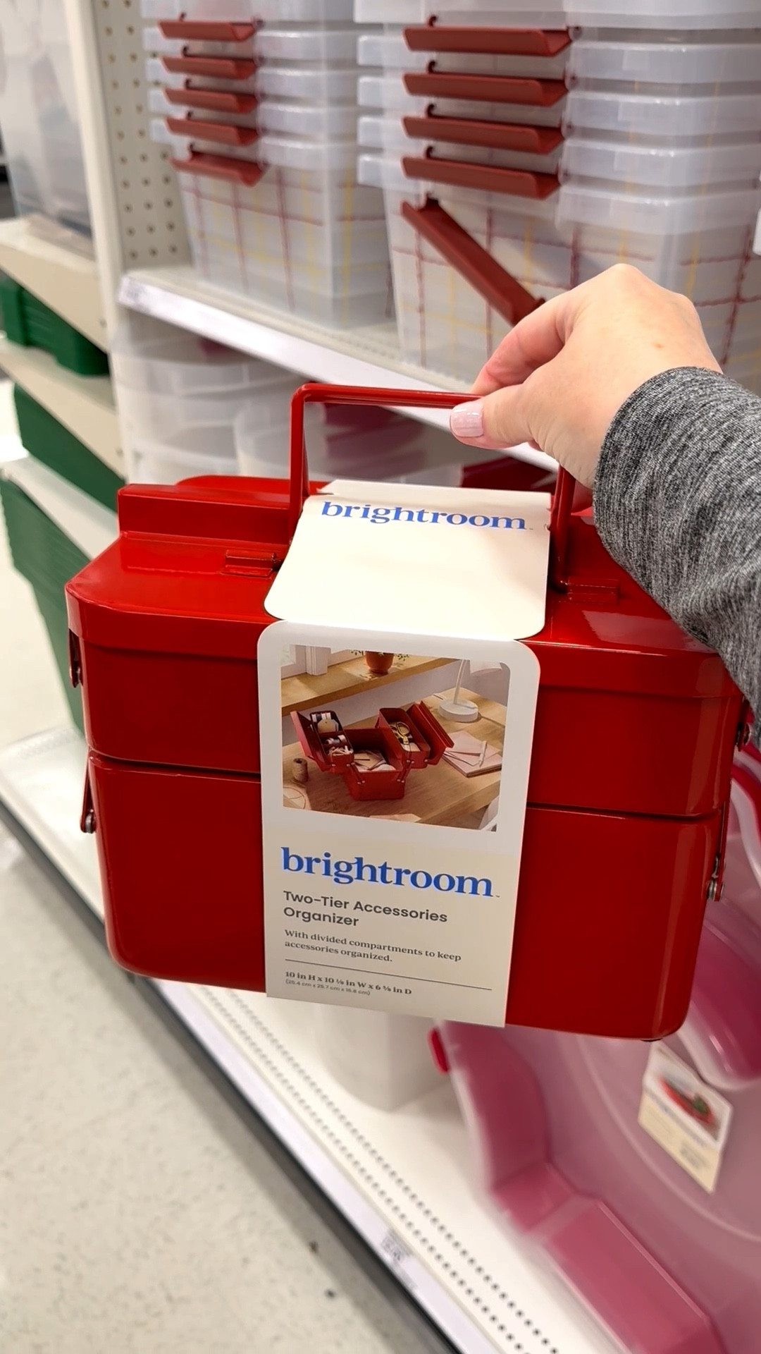 How cute is this metal organizer? 😍 With its pop of bright red and multiple storage compartments it’s perfect to organize your Christmas or birthday gift-wrapping stuff, for general craft storage, or if you’re a mosaic artist looking for portable materials storage.

For mosaic tips, tutorials + inspiration please visit my YouTube channel: YouTube.com/julieweilbacher. Follow @julieweilbacher on Instagram for all things mosaic art.

#craftsstorage #cutetoolbox #redmetaltoolbox #mosaic #giftwrappingstorage #craftsorganizer #giftsforcrafters #portablecraftsorganizer #accessoriesstorage #toolbox

#LTKHome #LTKFindsUnder50