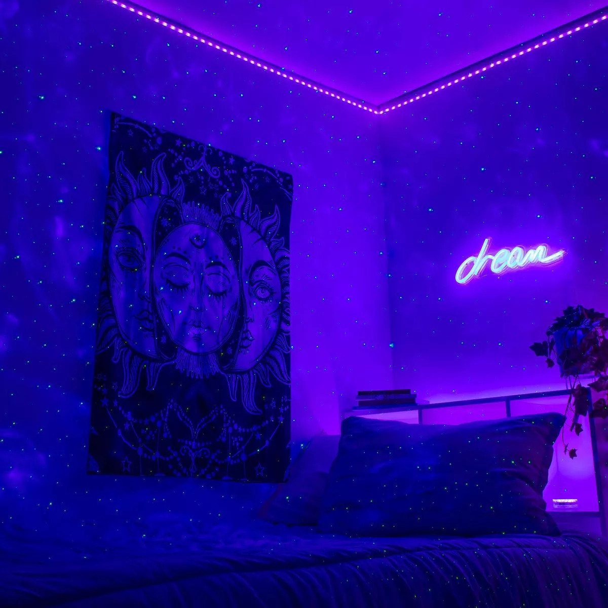 LED Galaxy Projector Laser Star Lights with Remote Black - West & Arrow: USB-Powered, Sound React... | Target