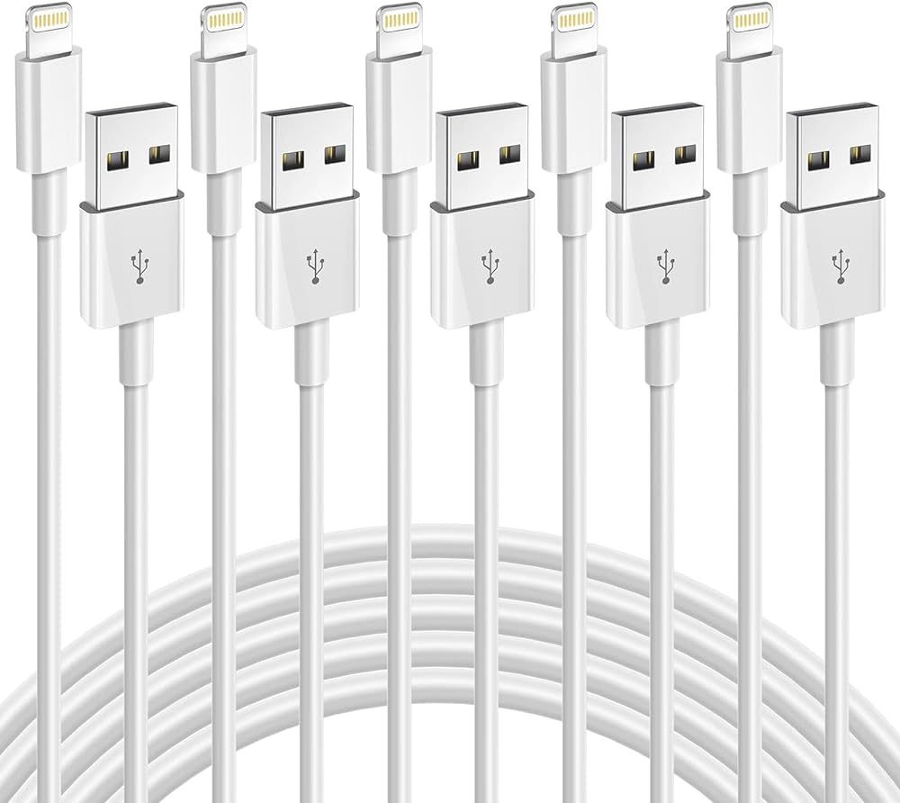 iPhone Charger, 5Pack(3/3/6/6/10FT) [Apple MFi Certified] Apple Charging Cables Lightning Cable F... | Amazon (US)