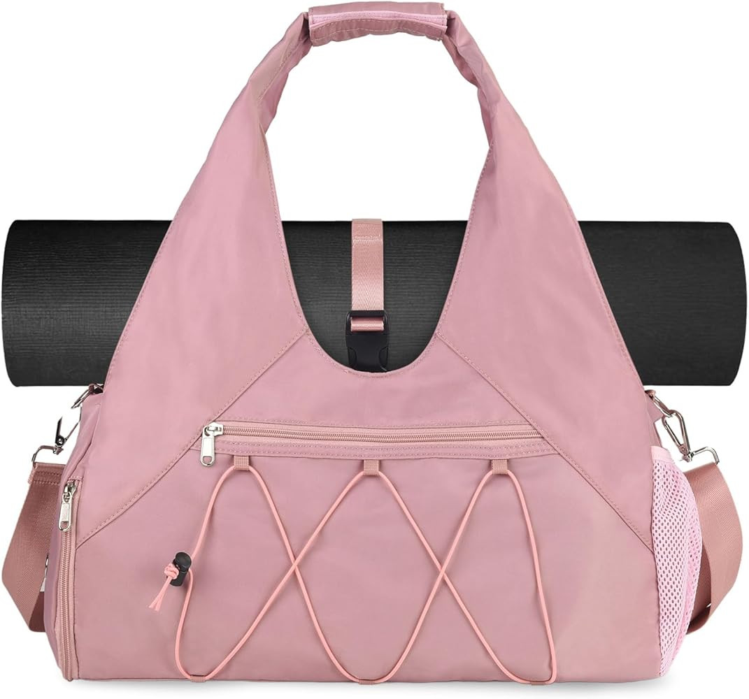 Forestfish Gym Bag For Women With Yoga Mat Holder & Shoe Compartment & Wet Dry Storage Pocket & A... | Amazon (US)