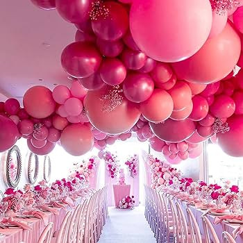 PartyWoo Magenta Balloons, 127 pcs Hot Pink Balloons Different Sizes Pack of 36 Inch 18 Inch 12 I... | Amazon (US)