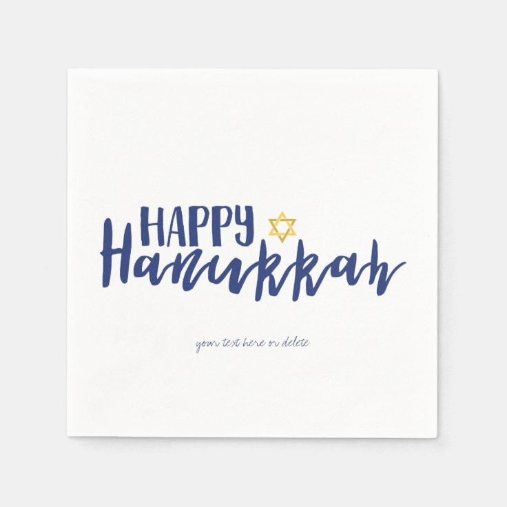 Happy Hanukkah Star of David Holiday Napkin | Zazzle | Zazzle