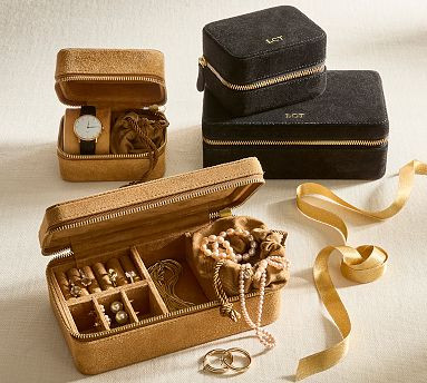 Dillon Suede Jewelry Travel Case | Pottery Barn (US)