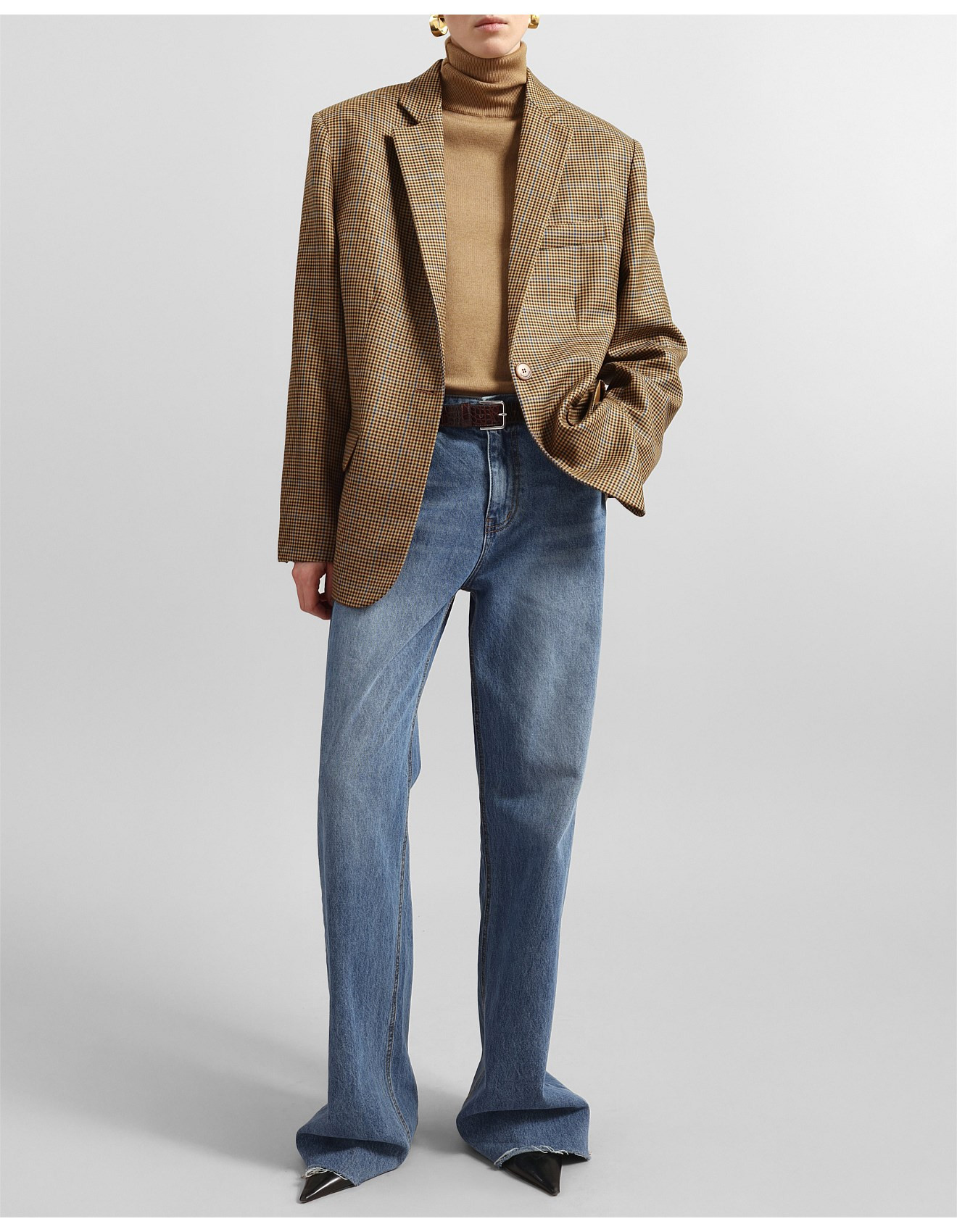 LYRA OVERSIZED HOUNDSTOOTH BLAZER | David Jones (Australia & New Zealand)