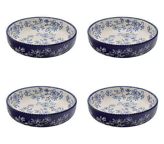 Temp-tations Set of (4) 32-oz Shallow Bowls - QVC.com | QVC