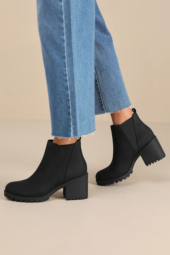 Lisbon Black High Heel Ankle Booties | Lulus
