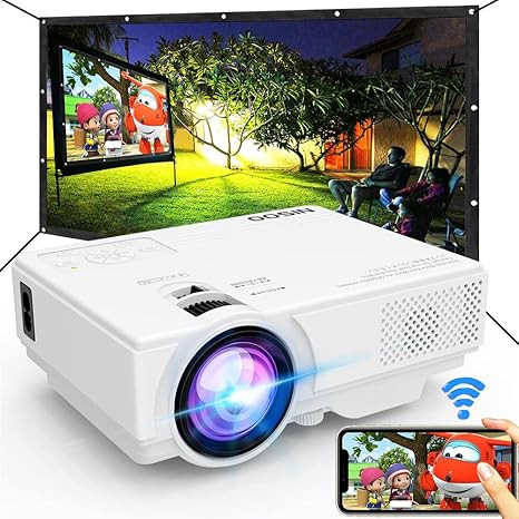 Projector with WiFi, 2022 Upgrade 7500L [100" Projector Screen Included] Projector for Outdoor Mo... | Amazon (US)