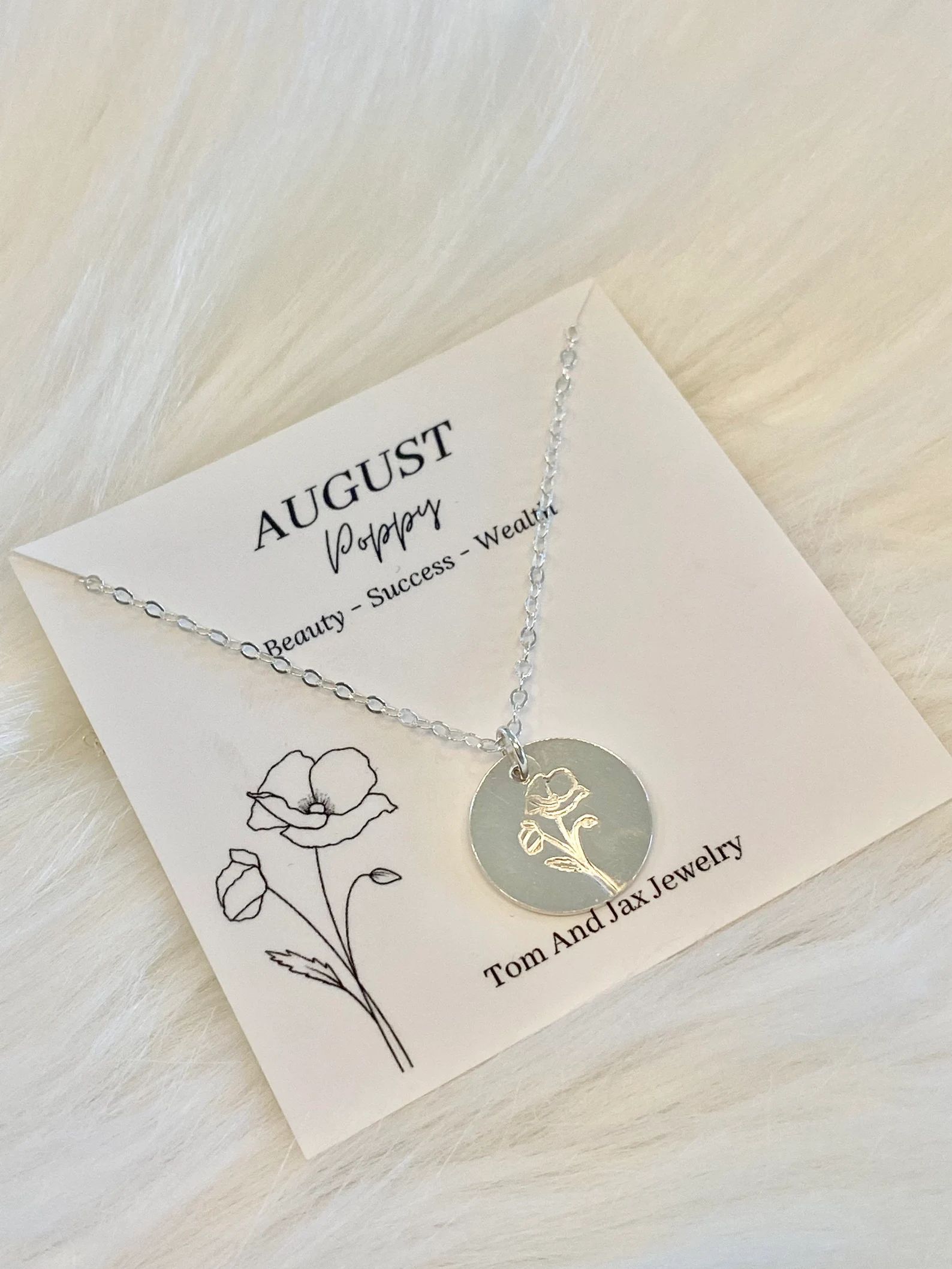 Birth Month Flower Necklace  Personalized Hand Stamped | Etsy | Etsy (US)