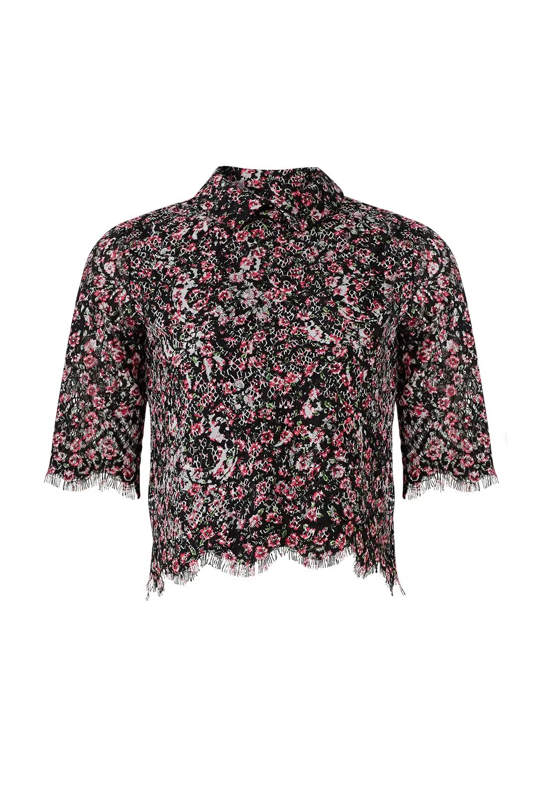The Kooples Floral Lace Top | Rent The Runway