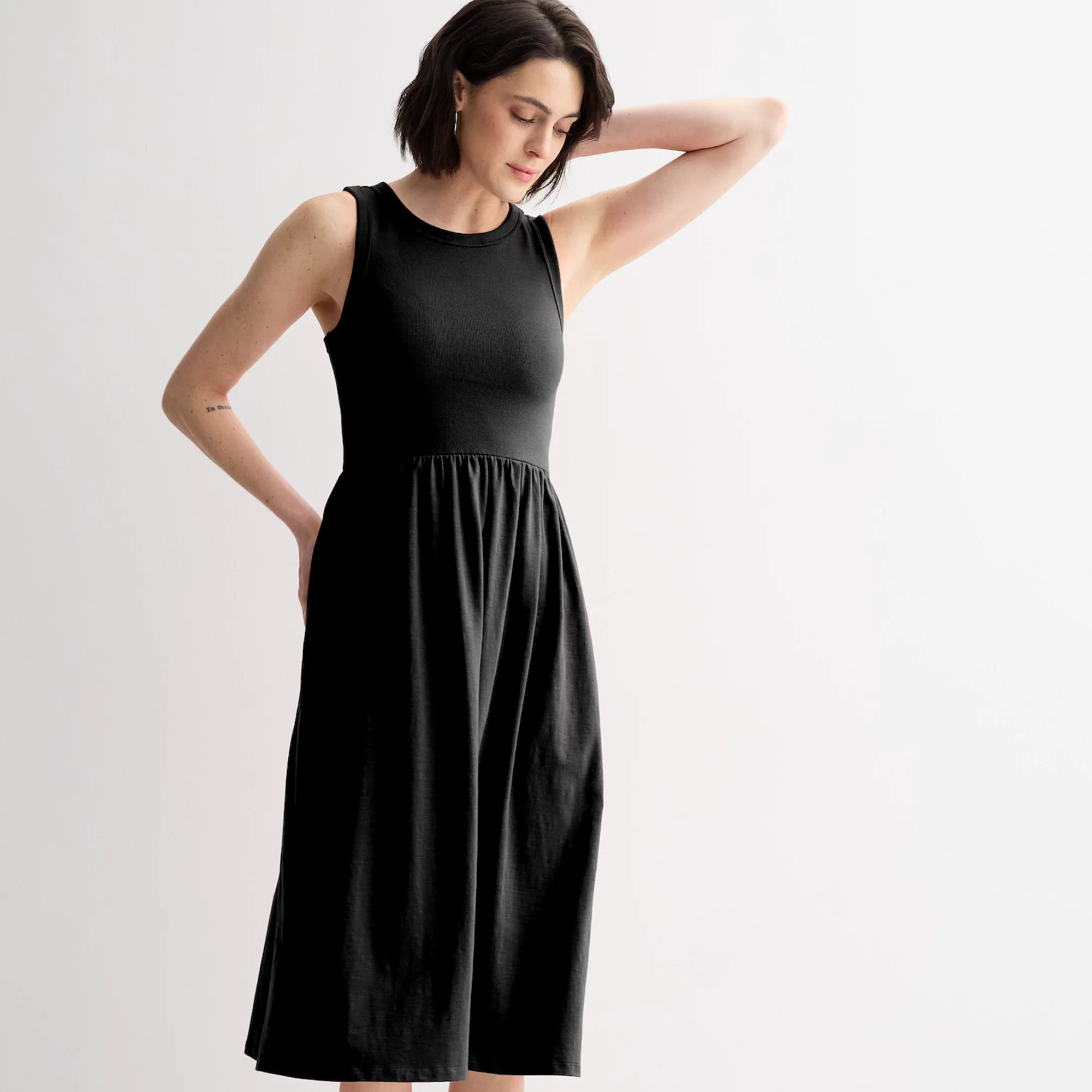 Petite Sonoma Goods For Life® Mixed Media Knit Dress | Kohl's
