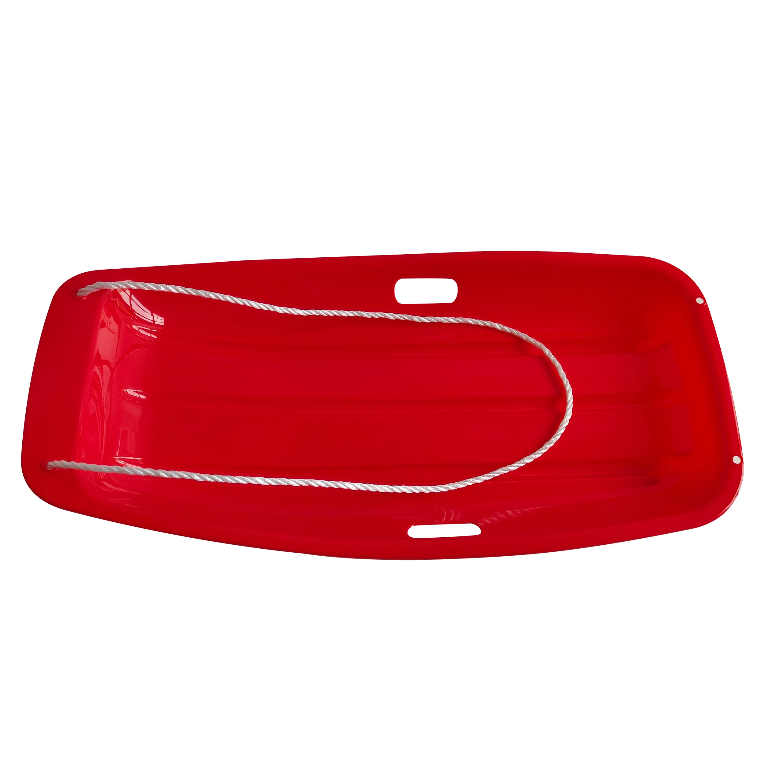 Play Day Snow Sled Toboggan with Tow Rope, Red Plastic, Children's Winter Accessories, Ages 3+ | Walmart (US)