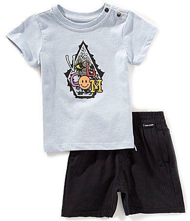 Volcom Baby Boys 12-24 Months Graphic T-Shirt Solid Shorts Set - 18 Months | Dillard's