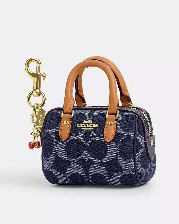 Mini Rowan Bag Charm In Signature Denim$69 | Coach Outlet US