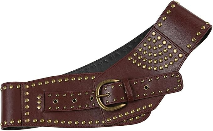 Rivet Studded Cinchers Belt Aesthetic Belt Fashion Punk Belt Girl Waistband Western Belt | Amazon (US)