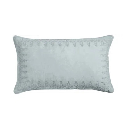 Stella Faux Silk Velvet Embroidered Romantic Western 14x24 inch Lumbar Pillow | Wayfair North America