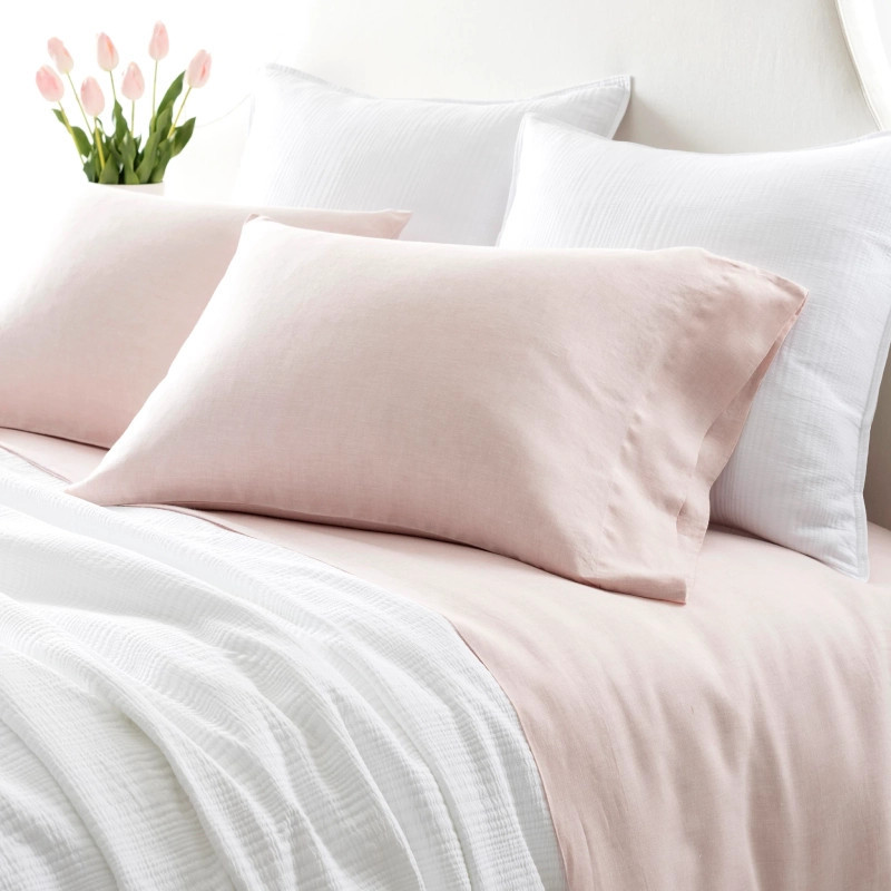 Lush Linen Slipper Pink Sheet Set | Annie Selke