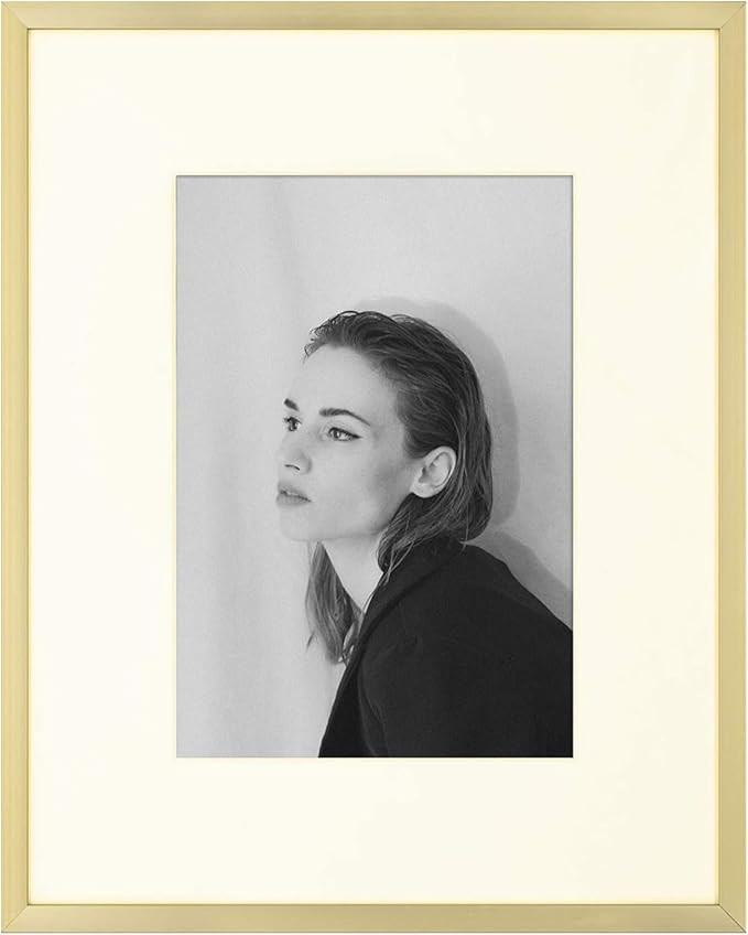 Golden State Art, 8x10 Aluminum Picture Frame with Ivory Color Mat for 5x7 Photo - Sawtooth Hange... | Amazon (US)