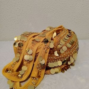 Gold Tone Net Sequin Beaded Shoulder Bag | Poshmark