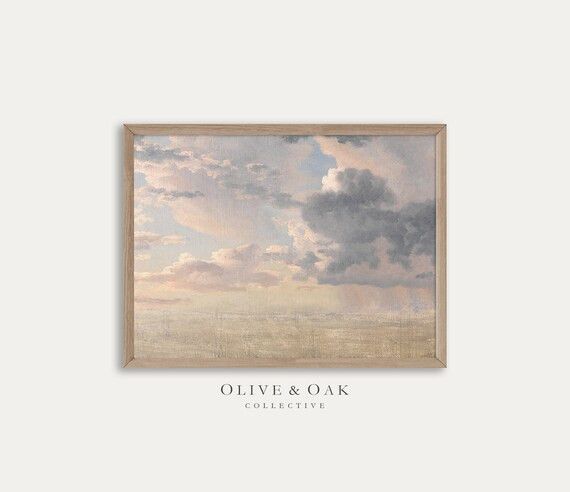 Neutral Cloud Study Art Print / Minimalist Nursery Sky | Etsy | Etsy (US)