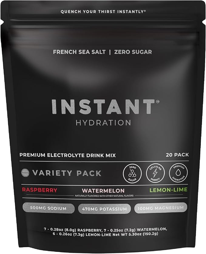 Instant Hydration Sugar Free Electrolytes Powder Packets Variety Pack - Watermelon, Raspberry, Le... | Amazon (US)
