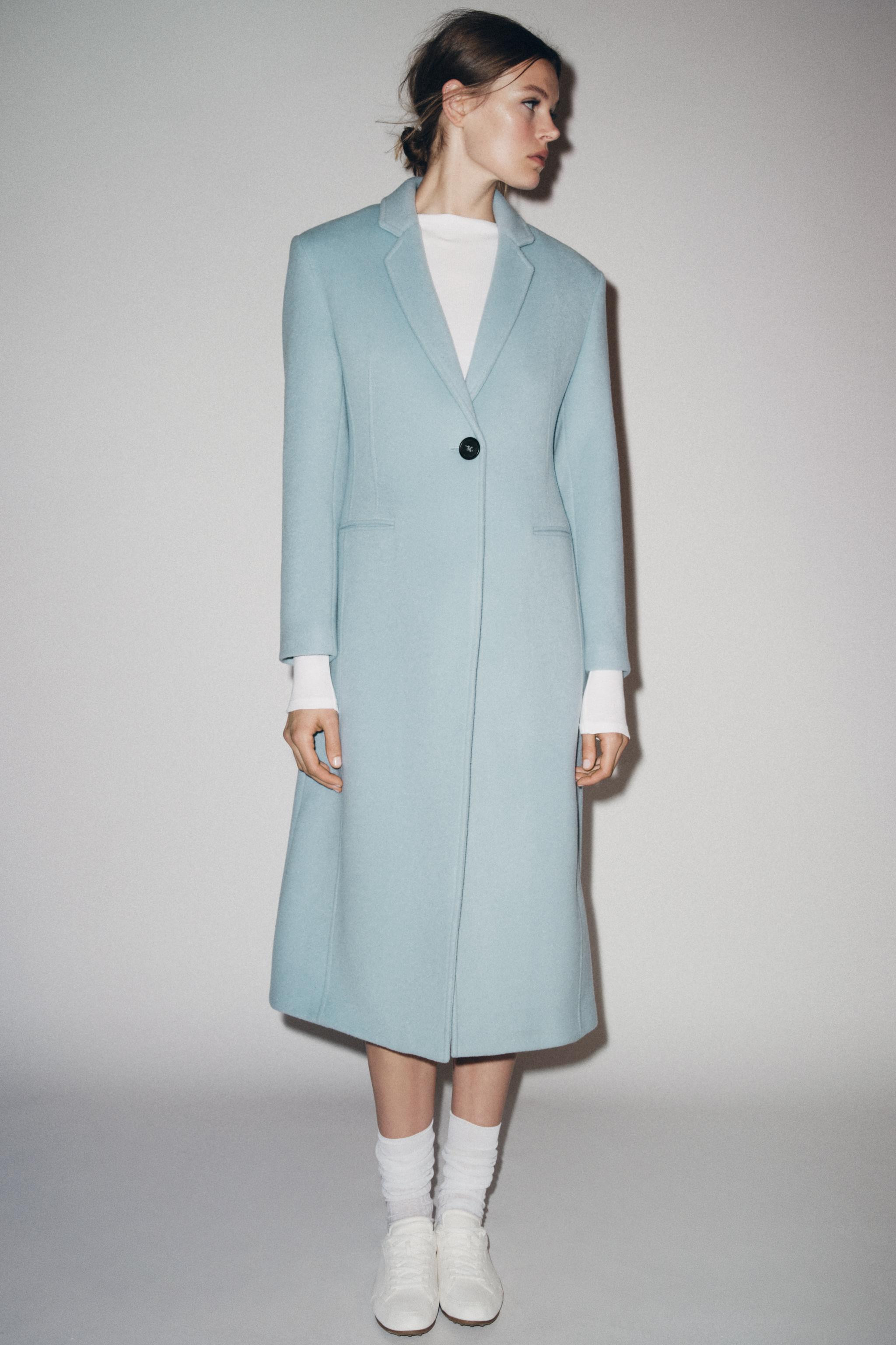 FITTED WOOL BLEND COAT ZW COLLECTION | Zara US
