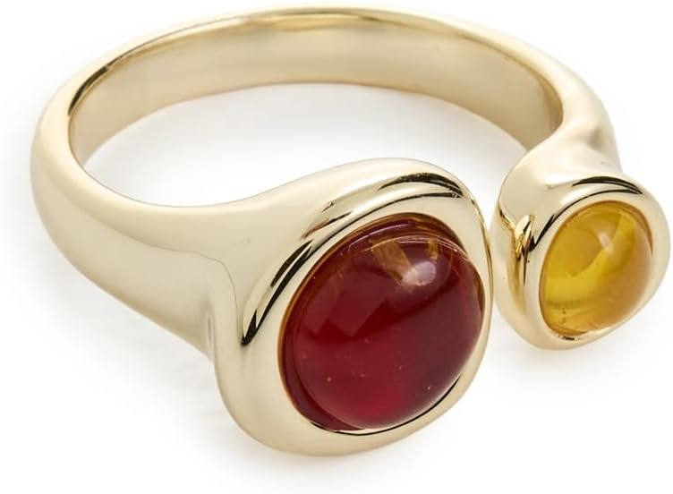 LUV AJ Women's Amber Honey Resin Stud Ring | Amazon (US)
