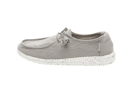 Hey Dude Women's Wendy Grey Size 5 | Women’s Shoes | Women’s Lace Up Loafers | Comfortable & Light-Weight | Amazon (US)
