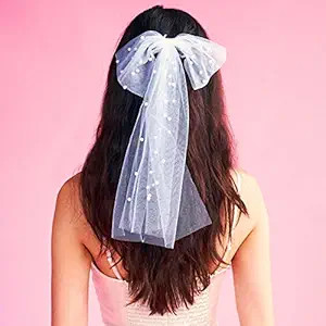 xo, Fetti Bachelorette Party Decorations Pearl White Hair Bow - Bride to Be | Bridal Shower Gift,... | Amazon (US)
