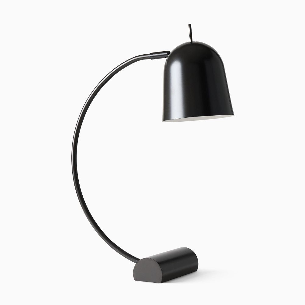Jean Task Table Lamp, Metal, 22.5 inches, Dark Olive | West Elm (US)