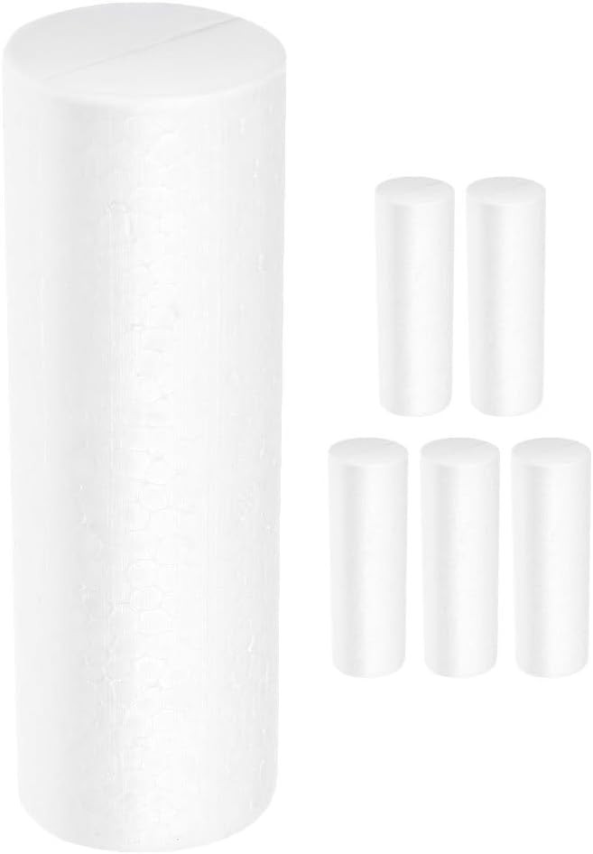 ibasenice Christmas Cylinders Decorating - 6PCS Foam Cylinder for Crafts Polystyrene Foam Brick C... | Amazon (US)