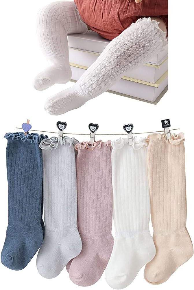Baby Knee High Socks Newborn Infants Toddlers Cotton Uniform Stockings Warm Cotton Boys Girls Sto... | Amazon (US)