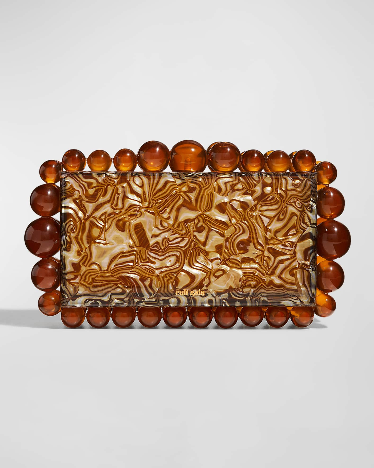 Cult Gaia Eos Beaded Acrylic Clutch Bag | Neiman Marcus