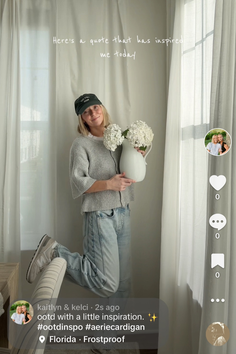 The flowers were part of the outfit today. Cardigan in size medium. pants in size 27. (we like the size of one size) Hat is from brandy Melville.

#LTKFindsUnder50 #LTKStyleTip #LTKSeasonal