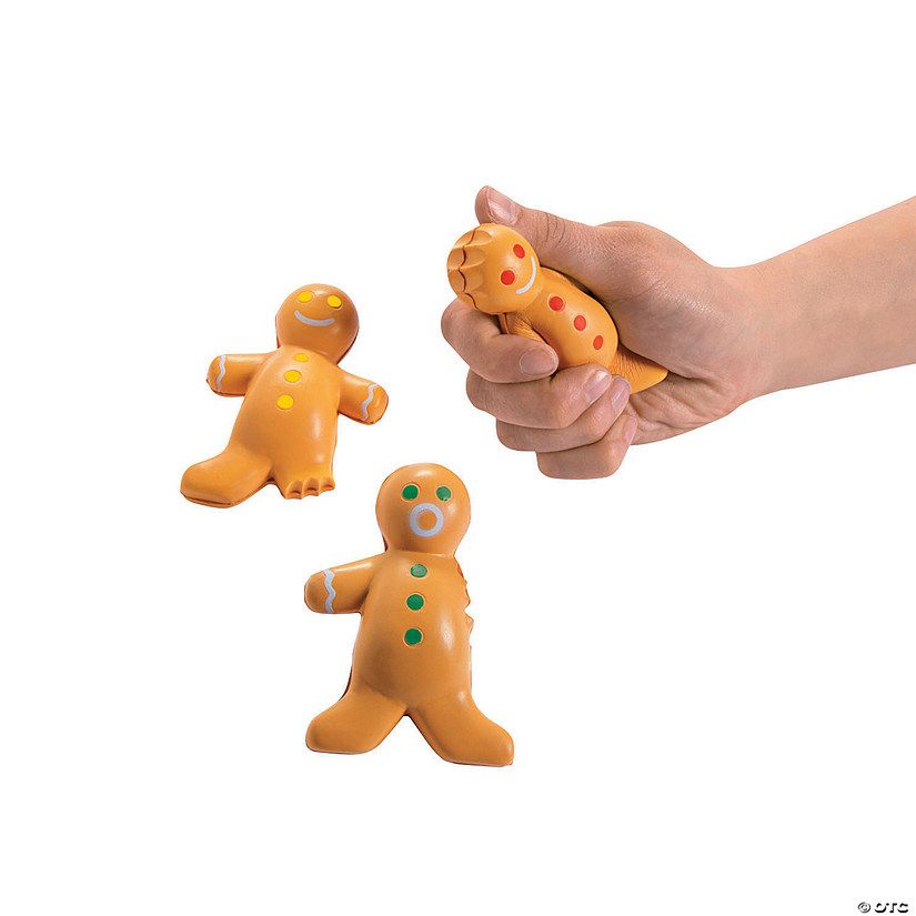 Gingerbread Stress Toys - 12 Pc. | Oriental Trading Company