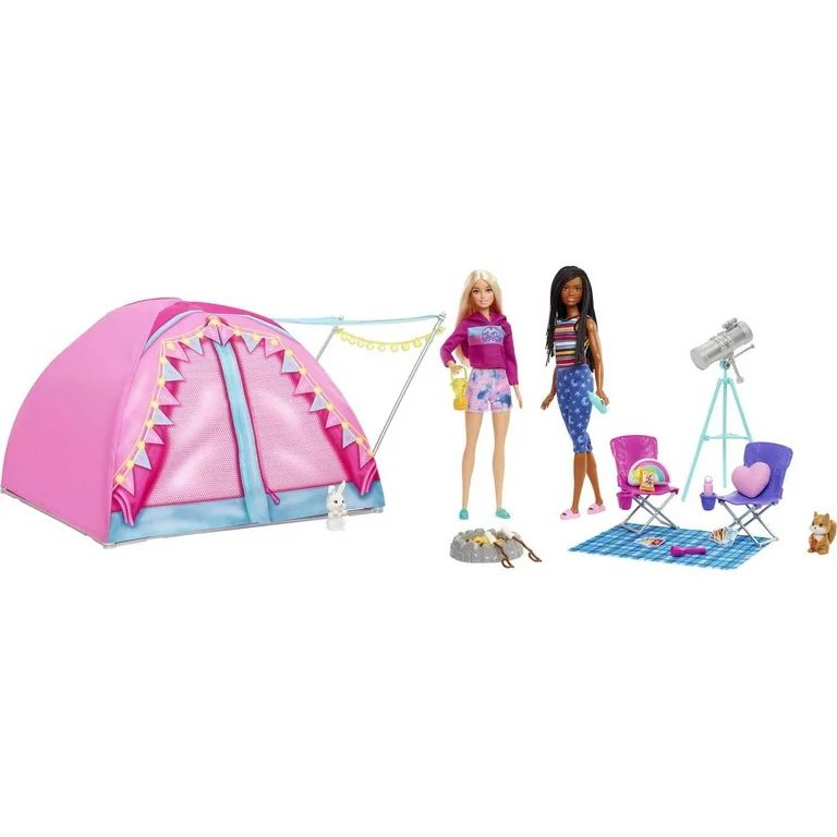 Barbie It Takes Two Camping Playset with Tent, 2 Barbie Dolls & Accessories - Walmart.com | Walmart (US)