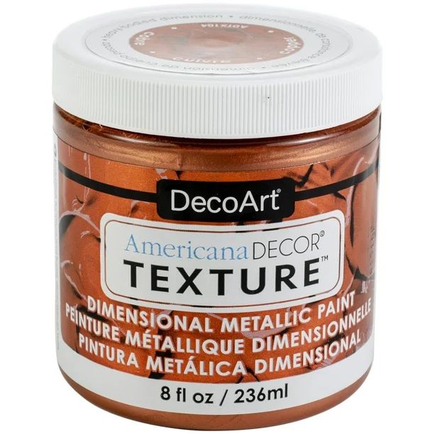 Americana Decor Texture Metallics 8oz-Copper - Walmart.com | Walmart (US)