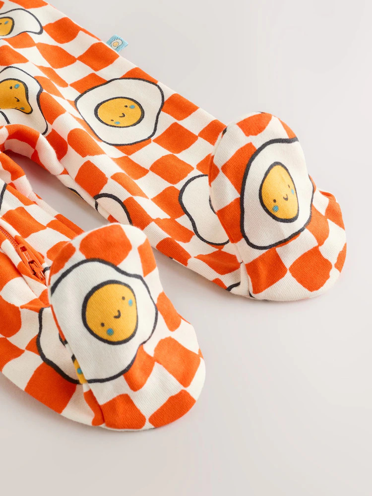 Blue/Orange Brunch Baby Sleepsuit 3 Pack (0mths-2yrs) | Next EU